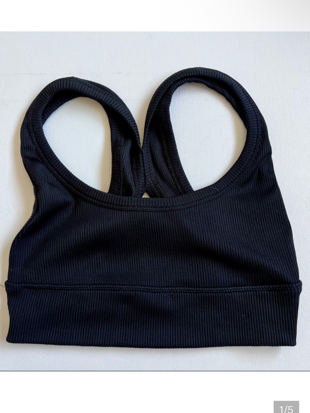 Zara Ribbed Crop Top Black